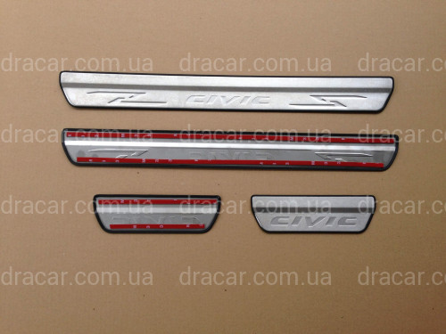 Накладки на пороги Honda Civic 2012- артикул 5151