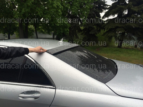 Козырёк на стекло Mercedes-Benz S class W221 2005-2013 ABS пластик под покраску артикул 3560