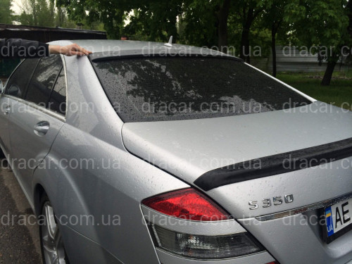 Козырёк на стекло Mercedes-Benz S class W221 2005-2013 ABS пластик под покраску артикул 3560