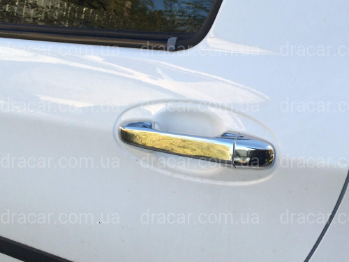 Накладки на ручки Toyota Yaris 2011-2015 (нержавеющая сталь) артикул 4920