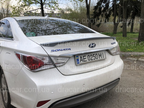 Спойлер лип багажника Hyundai Sonata 2010-2014 АБС пластик под покраску  артикул 6945