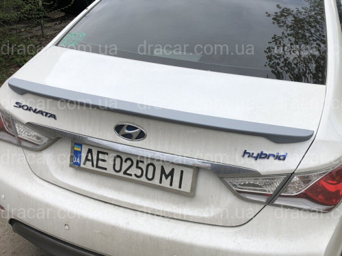 Спойлер лип багажника Hyundai Sonata 2010-2014 АБС пластик под покраску  артикул 6945