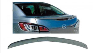 Спойлер лип на багажник Mazda 3 2009-2013 седан, ABS пластик под покраску