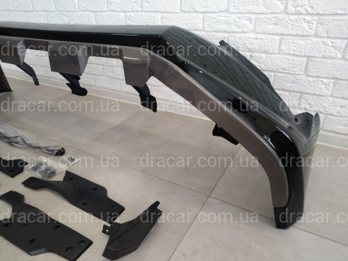 Юбка переднего бампера OEM Toyota Land Cruiser Prado 150 2018- цвет черный 202 артикул 7174