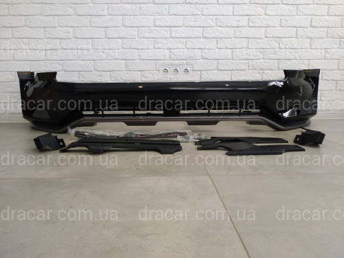 Юбка переднего бампера OEM Toyota Land Cruiser Prado 150 2018- цвет черный 202 артикул 7174
