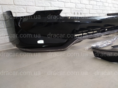 Юбка переднего бампера OEM Toyota Land Cruiser Prado 150 2018- цвет черный 202 артикул 7174