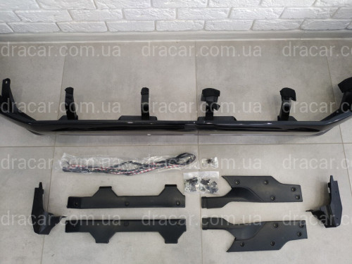 Юбка переднего бампера OEM Toyota Land Cruiser Prado 150 2018- цвет черный 202 артикул 7174