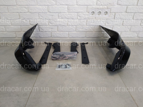 Углы заднего бампера OEM Toyota Land Cruiser Prado 150 2018- цвет черный артикул 7175