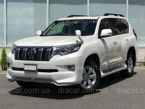 Юбка переднего бампера OEM Toyota Land Cruiser Prado 150 2018- цвет черный 202 артикул 7174