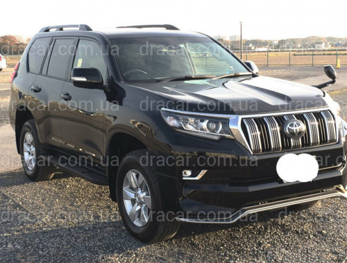 Юбка переднего бампера OEM Toyota Land Cruiser Prado 150 2018- цвет черный 202 артикул 7174