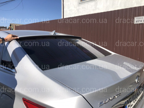 Козырёк на стекло Hyundai Sonata YF 2010-2015 ABS пластик под покраску артикул 7130