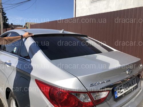 Козырёк на стекло Hyundai Sonata YF 2010-2015 ABS пластик под покраску артикул 7130