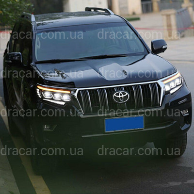 Led фары 3 линзы Toyota Land Cruiser Prado 150 рестайлинг 2018+ артикул 7014