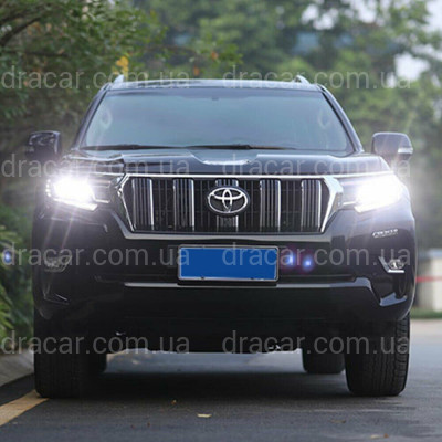Led фары 3 линзы Toyota Land Cruiser Prado 150 рестайлинг 2018+ артикул 7014