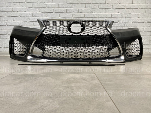 Бампер передний Lexus GS 2012-2015 в стиле GS F sport рестайлинг 2016+ (комплектный) артикул 7263