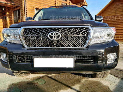 Решетка радиатора TRD Toyota Land Cruiser 200 2007-2015  темно-серая артикул 7363