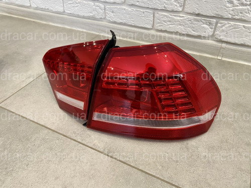 Задние LED стопы фонари Volkswagen Passat B7 USA 2011-2015 (ЖЕЛТЫЙ ПОВОРОТНИК) артикул 7453