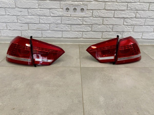 Задние LED стопы фонари Volkswagen Passat B7 USA 2011-2015 (ЖЕЛТЫЙ ПОВОРОТНИК)