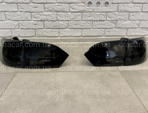 Задние LED фонари стопы Volkswagen Jetta 6 2011-2014 в стиле Audi Black артикул 7455
