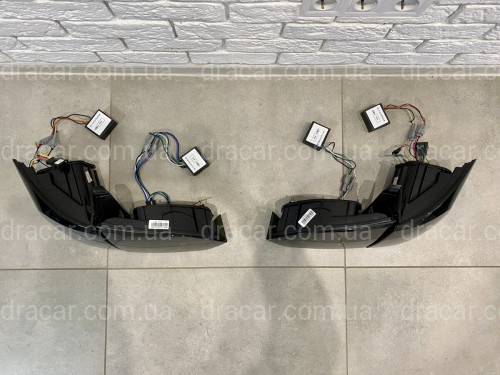 Задние LED фонари стопы Volkswagen Jetta 6 2011-2014 в стиле Audi Black артикул 7455