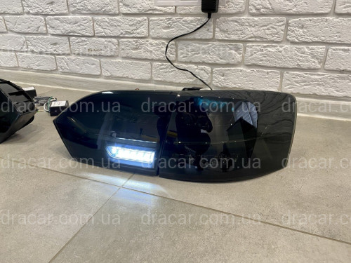 Задние LED фонари стопы Volkswagen Jetta 6 2011-2014 в стиле Audi Black артикул 7455