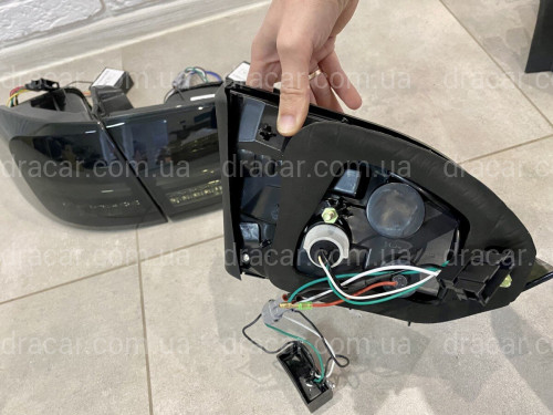 Задние LED фонари стопы Volkswagen Jetta 6 2011-2014 в стиле Audi Black артикул 7455