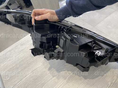 Передние LED фары Ford Fusion USA 2017-2021 (желтый габарит) артикул 7459