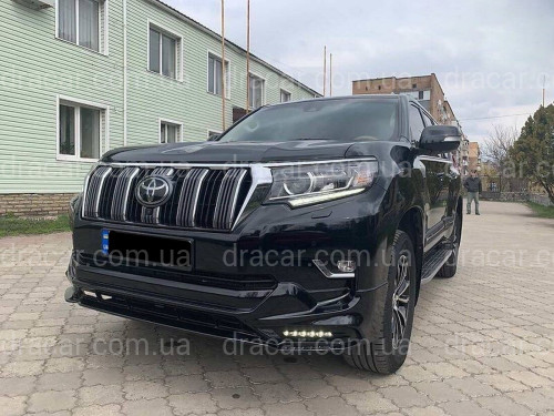 Юбка переднего бампера TRD Toyota Land Cruiser Prado 150 2017+ цвет черный артикул 7544