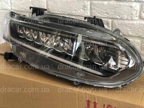 Фара правая Full Led Honda Accord 10 2017+ артикул 7582
