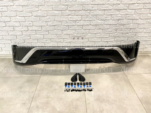 Обвес юбка переднего бампера Executive Toyota Land Cruiser 200 2016  цвет черный артикул 6729