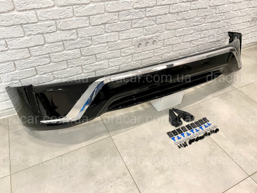 Обвес юбка переднего бампера Executive Toyota Land Cruiser 200 2016  цвет черный артикул 6729