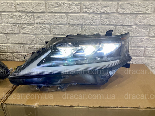 Фары Full LED 3 линзы Lexus RX 350 / 450H 2012-2015 в стиле рестайлинг 2020 артикул 7630