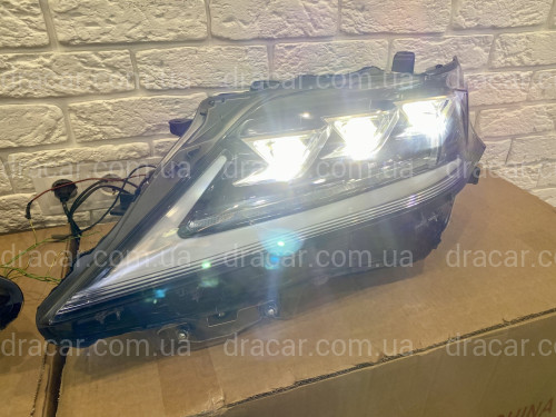 Фары Full LED 3 линзы Lexus RX 350 / 450H 2012-2015 в стиле рестайлинг 2020 артикул 7630
