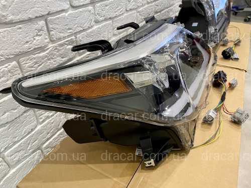 Фары Full LED 3 линзы Lexus LX 570 2012-2015 в стиле рестайлинг 2016 артикул 7639