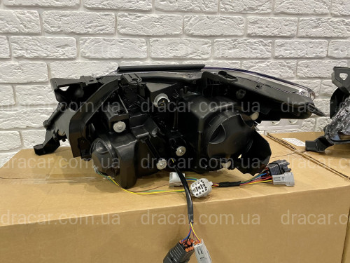 Фары Full LED 3 линзы Lexus LX 570 2012-2015 в стиле рестайлинг 2016 артикул 7639