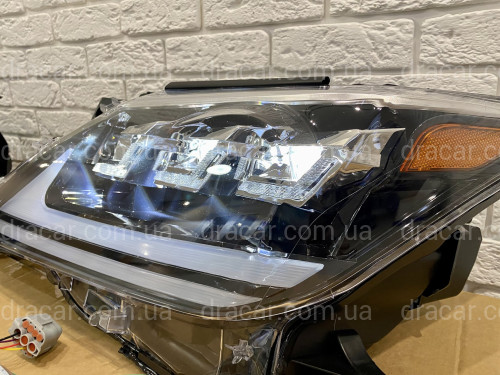 Фары Full LED 3 линзы Lexus LX 570 2012-2015 в стиле рестайлинг 2016 артикул 7639