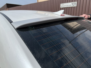 Козырёк на стекло Hyundai Sonata YF 2010-2015 ABS пластик под покраску с стопом