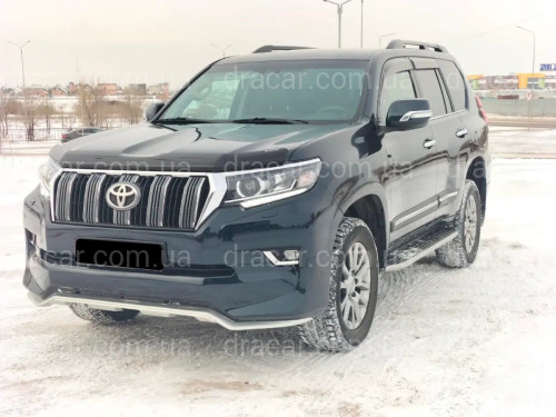 Юбка переднего бампера OEM Toyota Land Cruiser Prado 150 2018- цвет черный 202 артикул 7174