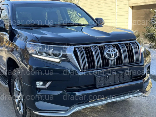 Юбка переднего бампера OEM Toyota Land Cruiser Prado 150 2018- цвет черный 202 артикул 7174