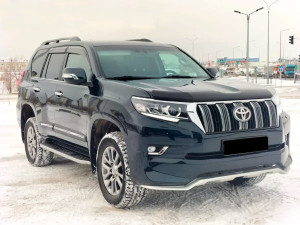 Юбка переднего бампера OEM Toyota Land Cruiser Prado 150 2018- цвет черный 202