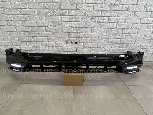 Юбка переднего бампера TRD Toyota Land Cruiser Prado 150 2017+ цвет черный артикул 7544