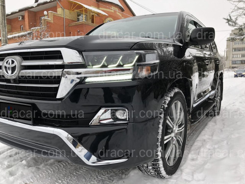 Фары FULL LED 3 линзы Toyota Land Cruiser 200 2015-2022 (левая+правая) артикул 7654