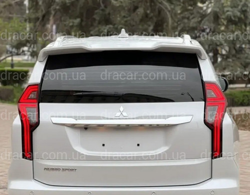 Спойлер козырек Mitsubishi Pajero Sport рестайлинг 2020+ ABS пластик под покраску артикул 7658