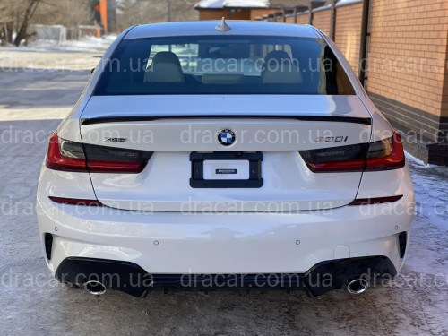 Спойлер лип багажника M-Perfomance BMW 3 G20 2017- ABS пластик цвет черный глянец артикул 7583