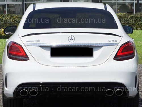 Спойлер лип на багажник AMG Mercedes-Benz C-class W205 2014- ABS пластик под покраску артикул 7576