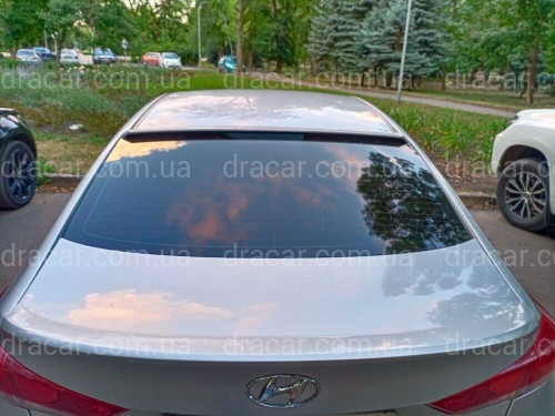 Козырек на стекло Hyundai Elantra AD 2016-2021 ABS пластик под покраску артикул 7129