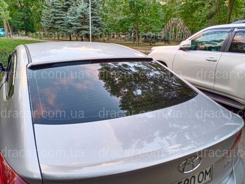 Козырек на стекло Hyundai Elantra AD 2016-2021 ABS пластик под покраску артикул 7129