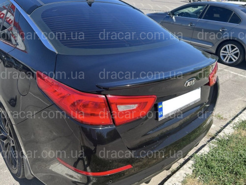 Спойлер лип на багажник Kia Optima 2014-2015 ABS пластик под покраску артикул 7295