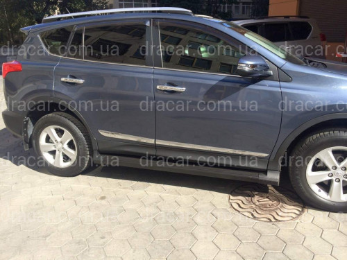 Пороги боковые подножки Toyota Rav-4 2013-2015 2 шт. артикул 7727