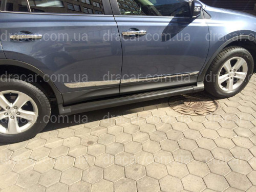 Пороги боковые подножки Toyota Rav-4 2013-2015 2 шт. артикул 7727